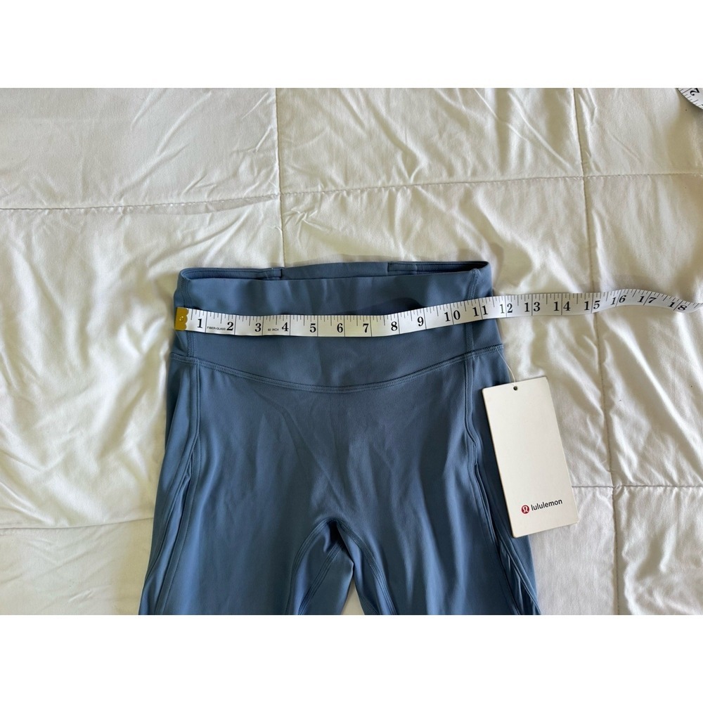 New Lululemon Nulu High-Rise Mesh-Panel Tight 25" Washed Denim Size 6 Blue - Picture 5 of 11